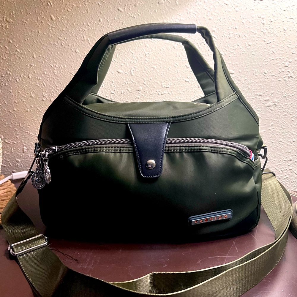 Green Nylon Satchel